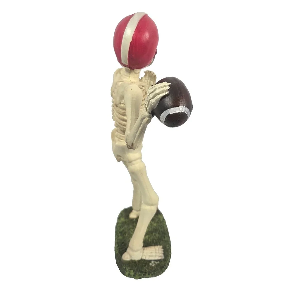 Hallows Eve Skeleton Football Player Figurine Halloween Decor Sports Statue 13
